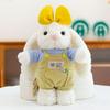 New dress bunny plush toy cartoon overalls long-eared rabbit doll soothing doll