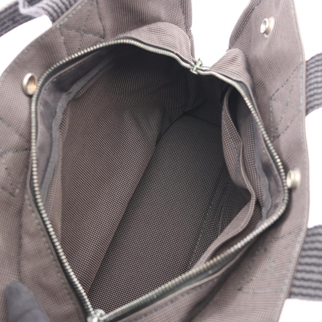 Used HERMES HerlinePM Tote Bag Nylon canvas Gray Used Women