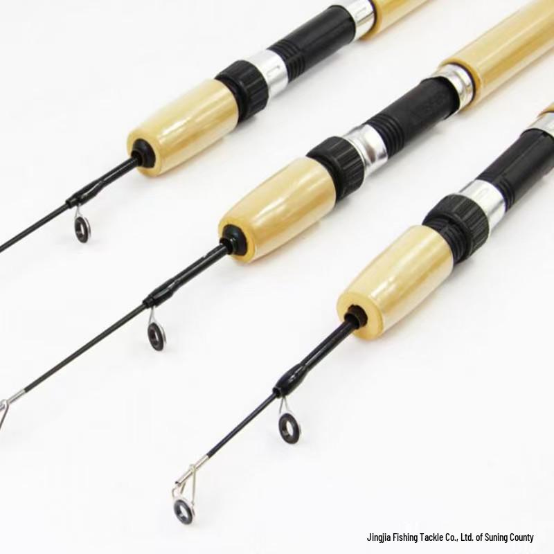 Custom Telescopic Solid Fiberglass Ice Fishing Rod – Available in 55, 65, 75, and 100 Sizes