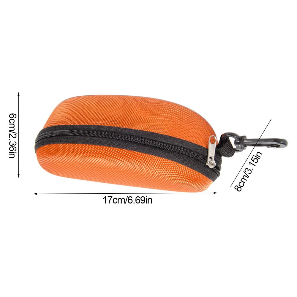 Portable EVA Glasses Case with Carabiner Hook Colorful Sunglasses Hard Case Zipper Eyeglasses Protector Box Holder