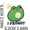 Animated Frog Embroidery Cloth Sticker Knife Frog Patch Sticker Clothes Decoration Milk Tea Frog Computer Embroidery Sticker Ironing