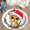Christmas Decoration Kawaii Printed Round Carpet Home Bedroom Children's Living Room Floor Mat   Anti Slip