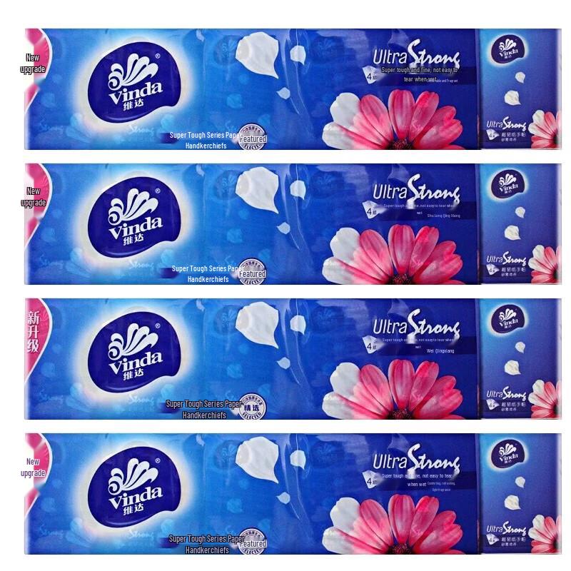 Vinda V0038 Ultra Strong 4-Ply Scented Handkerchief Tissues