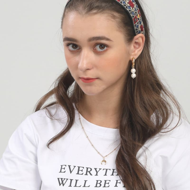 LALA Ethnisches Gitter Haarband P-BLAUBEIGE