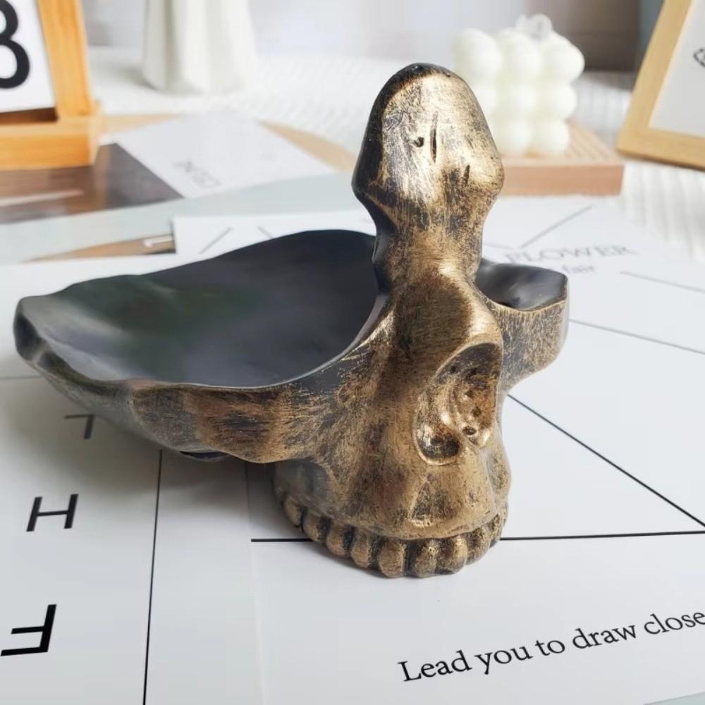 New Creative Design Skull Glasses Stand Craft Desktop Ornament Glasses Display Stand DIY Key Holder Sculptures Home Decoration