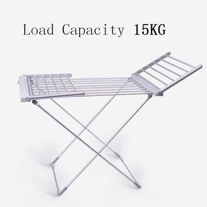 Sèche-Linge Electrique À Ailes, Porte-Serviettes D'intérieur sur PiedSéchoir Pliable À Faible Consommation D'énergie, 230W, A375