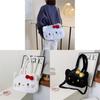 Sac Cabas Peluche Hello Kitty Avec Fermeture Éclair Pour un Usage Quotidien Décontracté