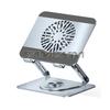 Desktop Laptop Stand 360° Rotatable Metal Tablet Cooling Stand with Folding Fan Radiator Support Lift Anti-skid