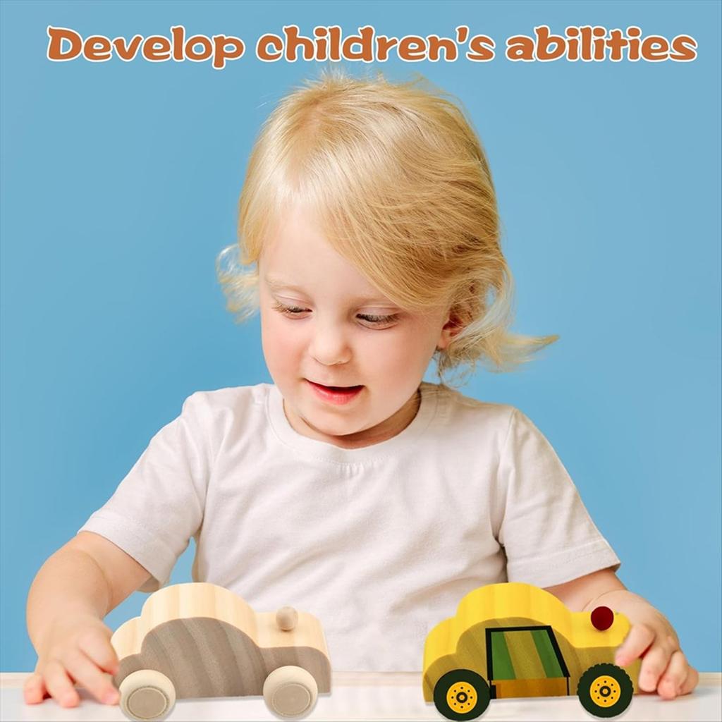 BHBL 42 Unfinished Wooden Cars Crafts Painting,Suitable for Kids Family Activities Art Crafts Projects, Woodworking Gifts