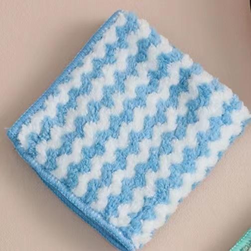 1/5/10/20PCS New Thick Wave Microfiber Dish Towels Not Stick To Oil Absorbs Water Without Shedding For Kitchen Window Washing