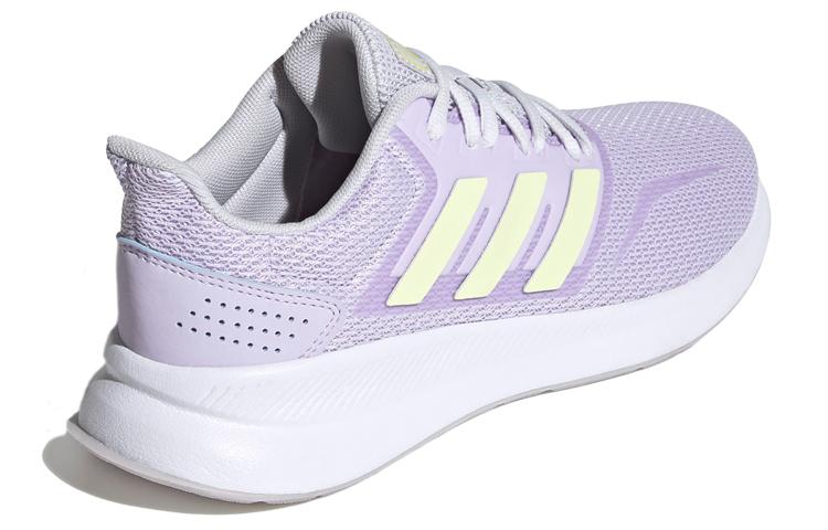 adidas Neo Runfalcon Vintage Mesh Slip Resistant Low Top Casual Running Shoes Women's Light Purple Yellow EG8632