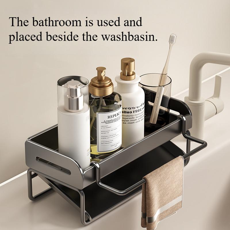 Household Carbon Steel Material Storage Rack, Kitchen Storage Rack, Sink Cloth Sponge Wipe Storage. High Load-bearing Capacity