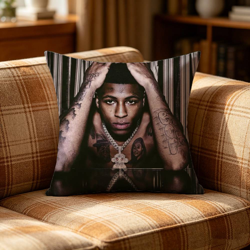 RRapper YoungBoy Pillow Case Pattern Printed Pillowcase For Living Room Sofa Cushion Cover