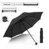 Extra-Large Automatic Black Men's Sunshade & Rain Umbrella - Sturdy, Foldable, Customizable with Thickened Design