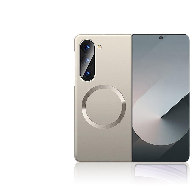

Роскошный магнитный тонкий складной чехол из 2 предметов для Samsung Galaxy Z Fold 6 Fold 5 Fold 4 Fold 3 однотонный жесткий ПК ударопрочный чехол для телефона с беспроводной зарядкой Samsung Z Fold4 золотой
