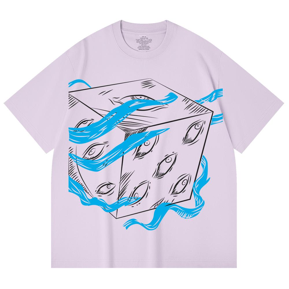 230 Gsm 100% Cotton Jujutsu Kaisen V59 Gojo Print Unisex Heavy Cotton T Shirt