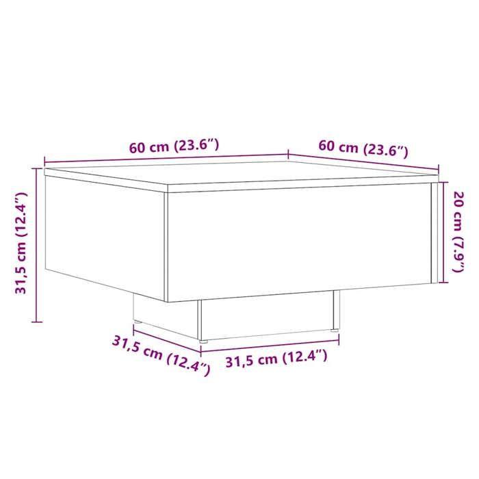 VidaXL Coffee Table Old Wood 60x60x31.5 Cm Engineered Wood, Side Table, Living Room Table, Side Table, End Table 856550