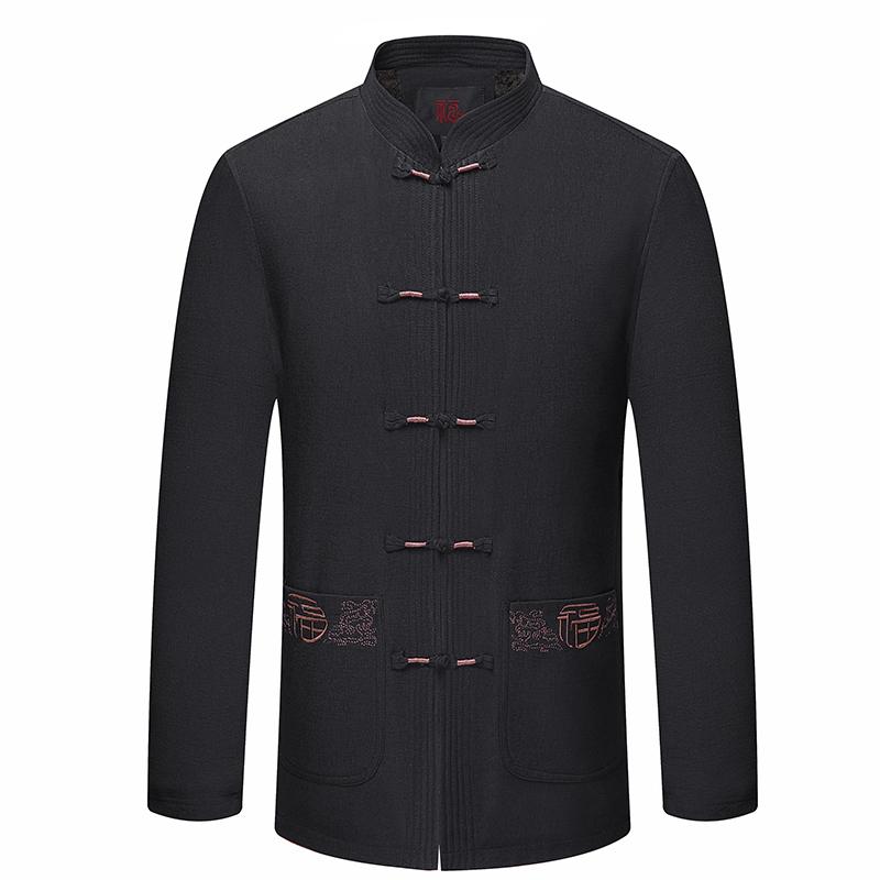 Spring Autumn Middle-aged and Elderly Men Father Tang Jacket Chinese Style Hanfu National Wind Grandpa Coat Jacket
