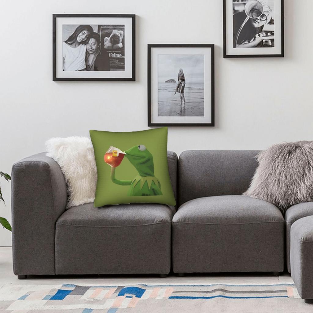 Kermit But Thats None Of My Business Meme Square Pillowcases Couch Cushion Case Cool Home Decoration Throw Pillow Case 40*40