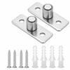 AIMOONSA Stainless Steel Barn Door Rail – Silver Sliding Track with Floor Guide