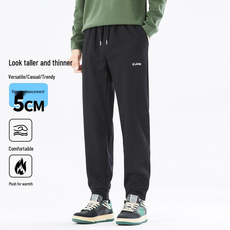 

JEEP Men s Fleece-Lined Casual Jogger Pants L