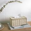 Rattan Tissue Box Vintage Serviettenhalter Fall Unordnung Lagerung Container Abdeckung Wohnzimmer Schreibtisch Dekoration