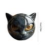 Decorative Black Cat Stone Figurine Resin Cat Head Healing Stone Marble Texture Cat Stone Keepsake Gift Office Desk Cats Decor