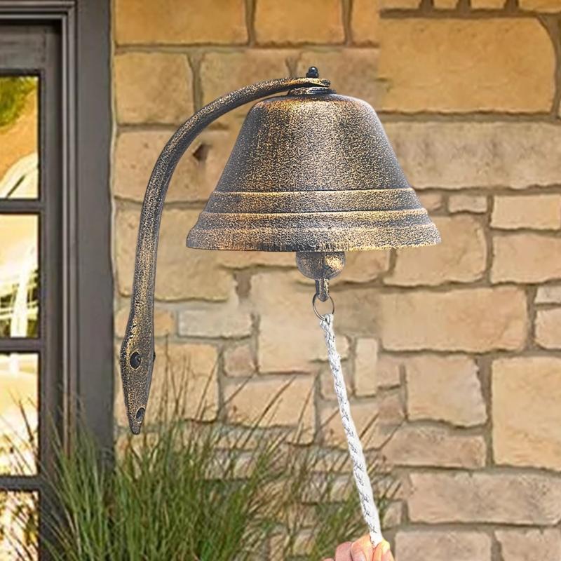 62KD Artistic Outdoor Metal Bells For Yard Front Gate Decoration Weather Resistant
