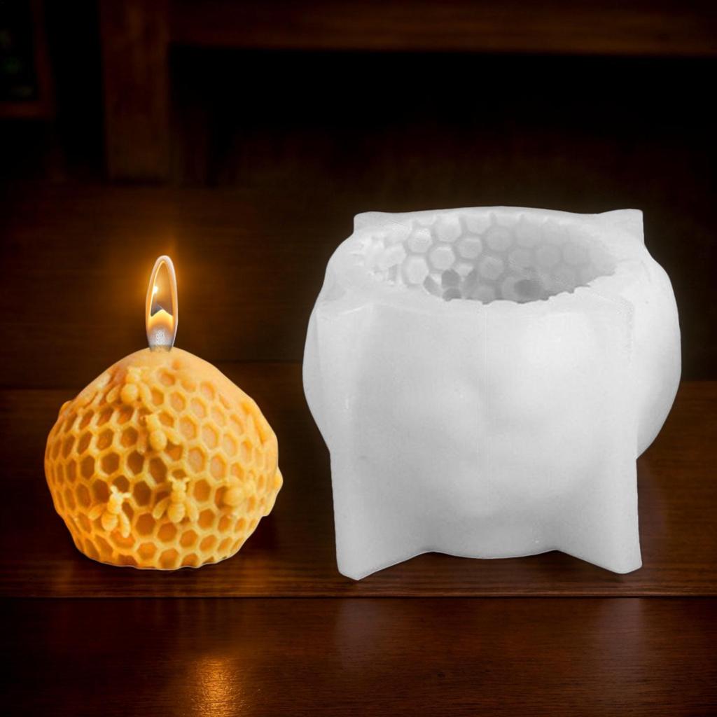 Bee Cylinder Silicone Mold Cylinder Soap Mold Silicone Candle Mould Quick Release Casting Home Decoration Animal Resin Art