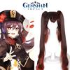 Soft And Heat-resistant Genshin Impact Hutao Cosplay Wig Ponytail For Role Playing And Parties