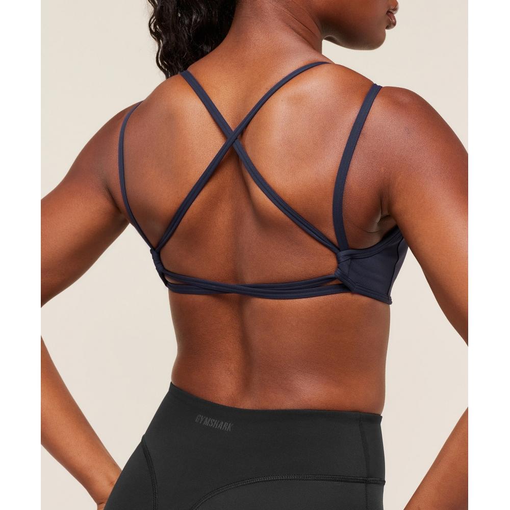 Gymshark Back Gains Sports Bra Heavy Blue B8a5u Uctn