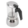Glass Moka Pot Stainless Steel Heat Resistant Portable Classic Italian Coffee Maker for Home and Cafe 300ML