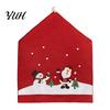 Universal Dining Chair Covers Christmas Santa Snowman Cover, Festive Slipcover, Decorative Back Xmas Party Supplies Reusable
