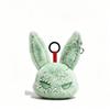 Gothic Bunny Plush Keychain Charm with Bandage Kawaii Key Ring Pendant Car Bag Ornament Halloween Gift Prank Toys