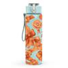 1PC Flower Basketball Repeat Pattern 750ml Color Plastic Sports Water Bottle Leakproof Flip Straw Lid Suitable for Sports Office Home Use