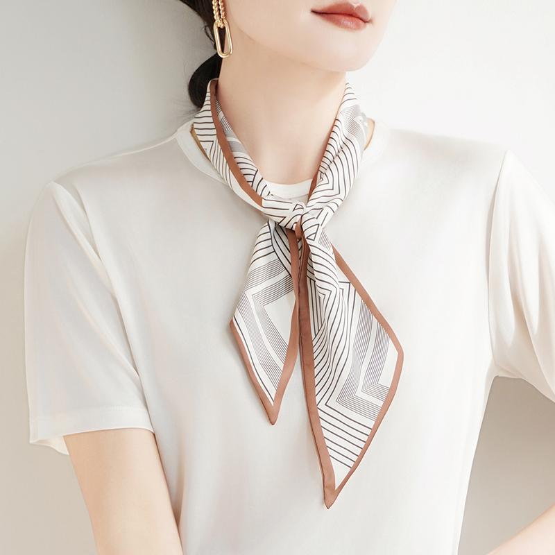 

Летняя рубашка для женщин - 50% шелковая смесь Mulberry | Не мнется и защищает от ультрафиолета | Роскошный легкий топ XXL белый