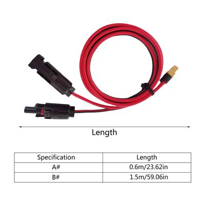 Câble Adaptateur Solaire vers XT60 pour Connecteur Connecter Panneau Solaire pour Batterie Lipo et Générateur Solaire