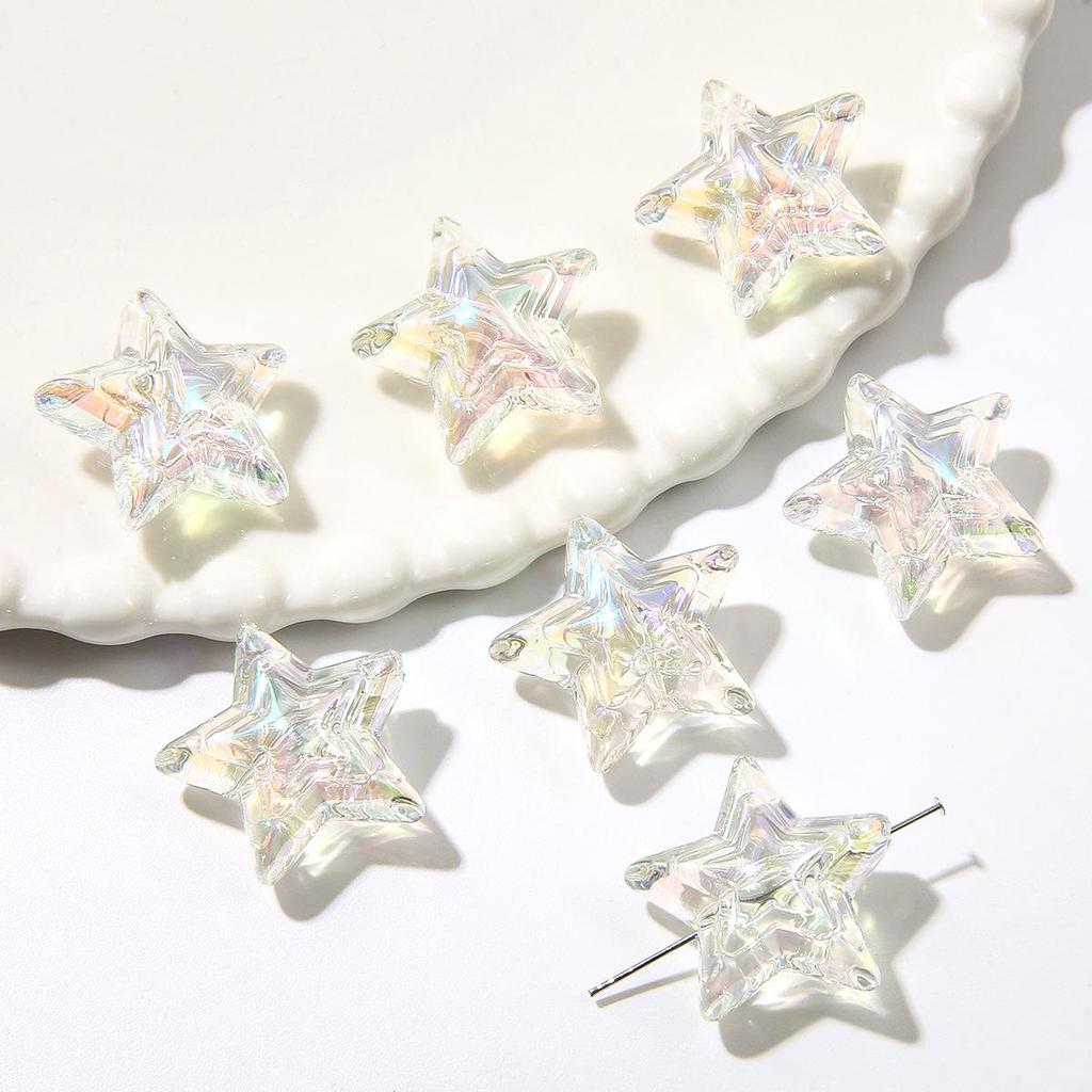 Acrylic Iridescent Star Beads DIY Kit for Hairpins, Bracelets, and Necklaces