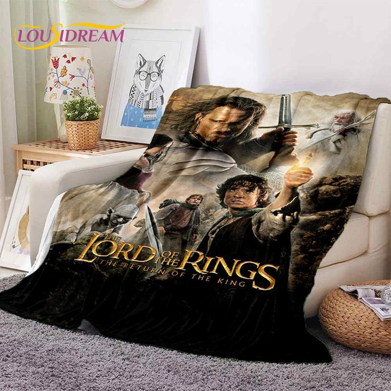 L-Lord of The Rings H-Hobbit Movie Soft Blankets,Keep Warm Throw Blanket Comfortable Blanket for Picnic Beds Sofa Home Bedroom