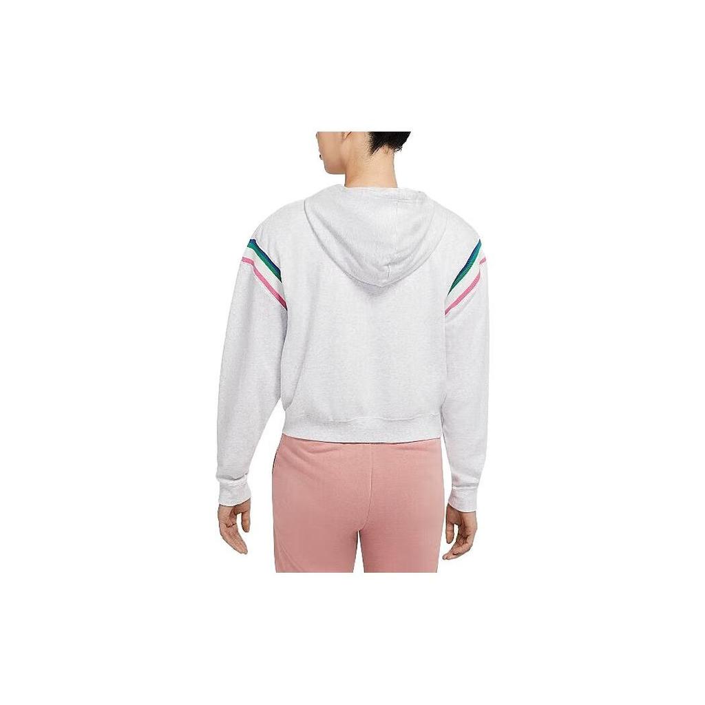Nike Logo Print Long Sleeve Hoodie Women Hoodies White CU5924-051