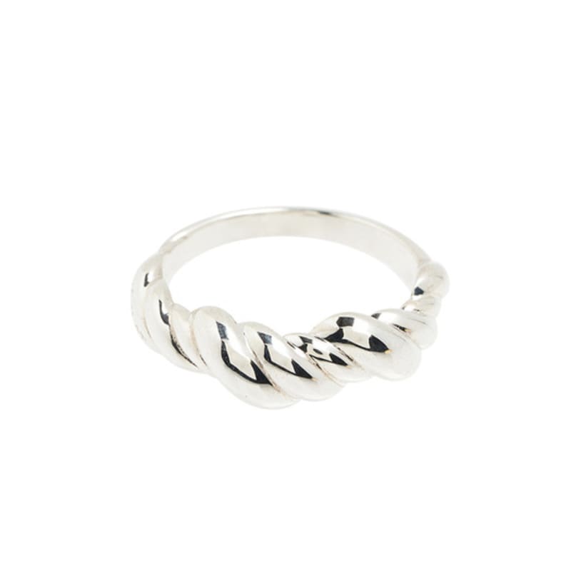 LECLAT 3LAYERS TWIST RING SILVER/VERMEIL