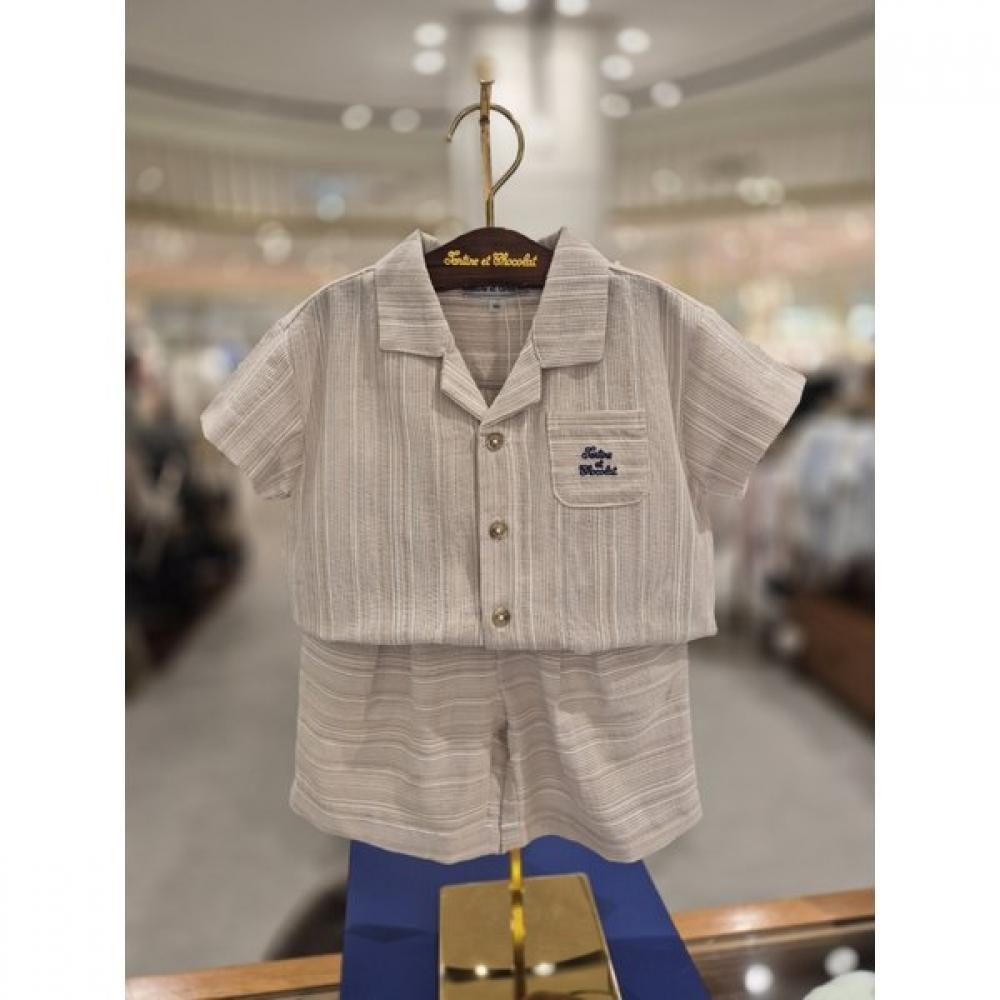 

Show Chocola Base St Suit Set Shirt Ttomxt235 beige/90 (around 8-18 months)
