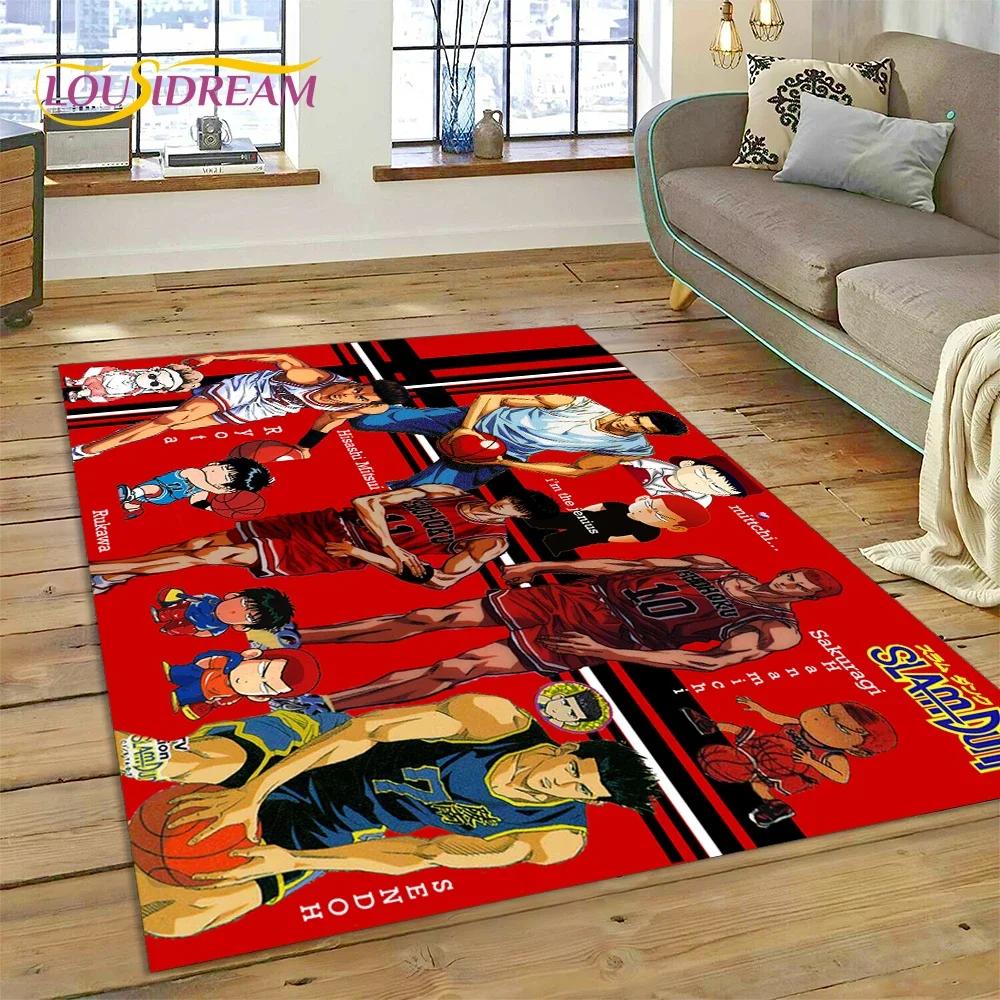 Cartoon Slam Dunk Basketball Anime Carpet Rug for Bedroom Living Room Home Sofa Decoration,Children Game Large Decor Floor Mat