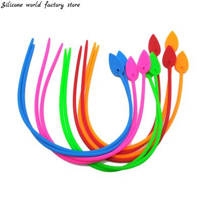 Silicone World 1PC Silicone Cable Ties Reusable Cord Tidy Kitchen Storage Food Bag Cable Strap Wire Tie Organizer Sealing Rope