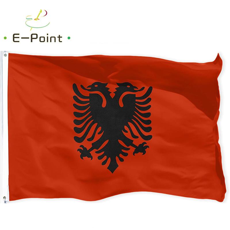 Albanien Nationale Landesflagge 2 Fuß * 3 Fuß (60 * 90 cm) 3 Fuß * 5 Fuß (90 * 150 cm) Größe Weihnachtsdekorationen für Zuhause Fahnenbanner