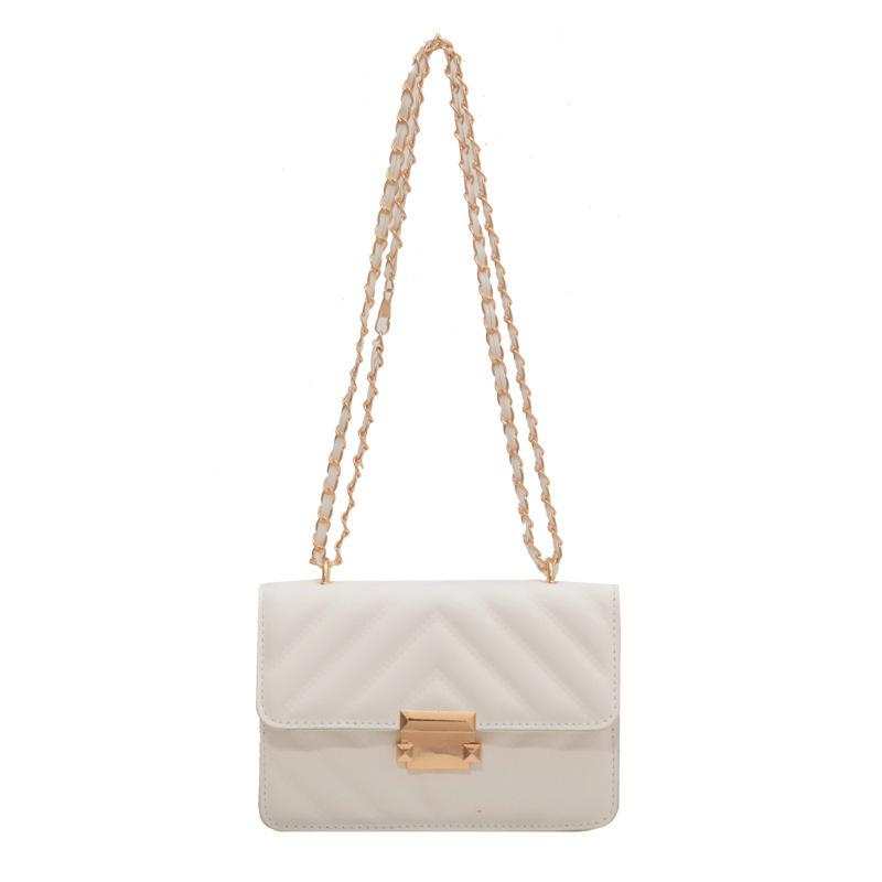 

Bag women s fashion messenger bag Internet celebrity popular super hot candy color chain small square bag niche striped messenger bag tide