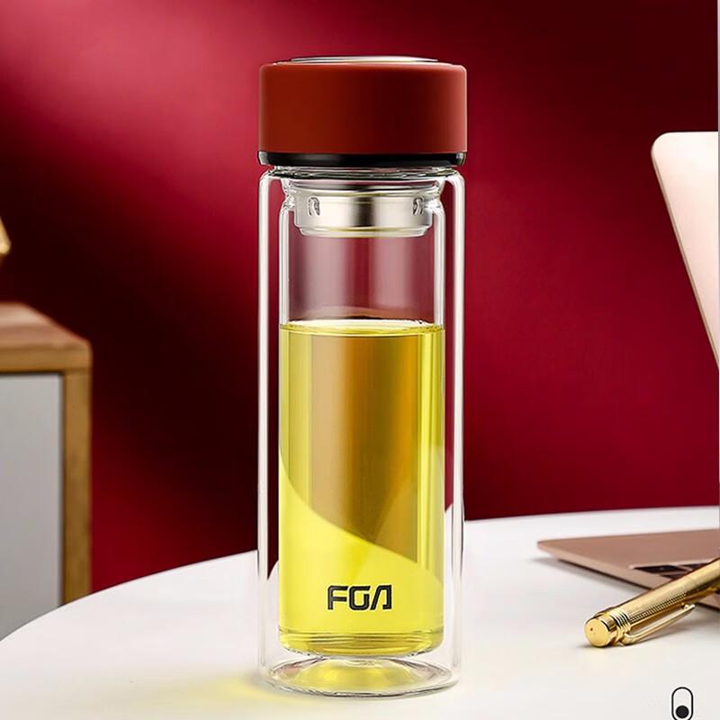 FUGUANG Double-Layer Glass Tea Infuser Bottle