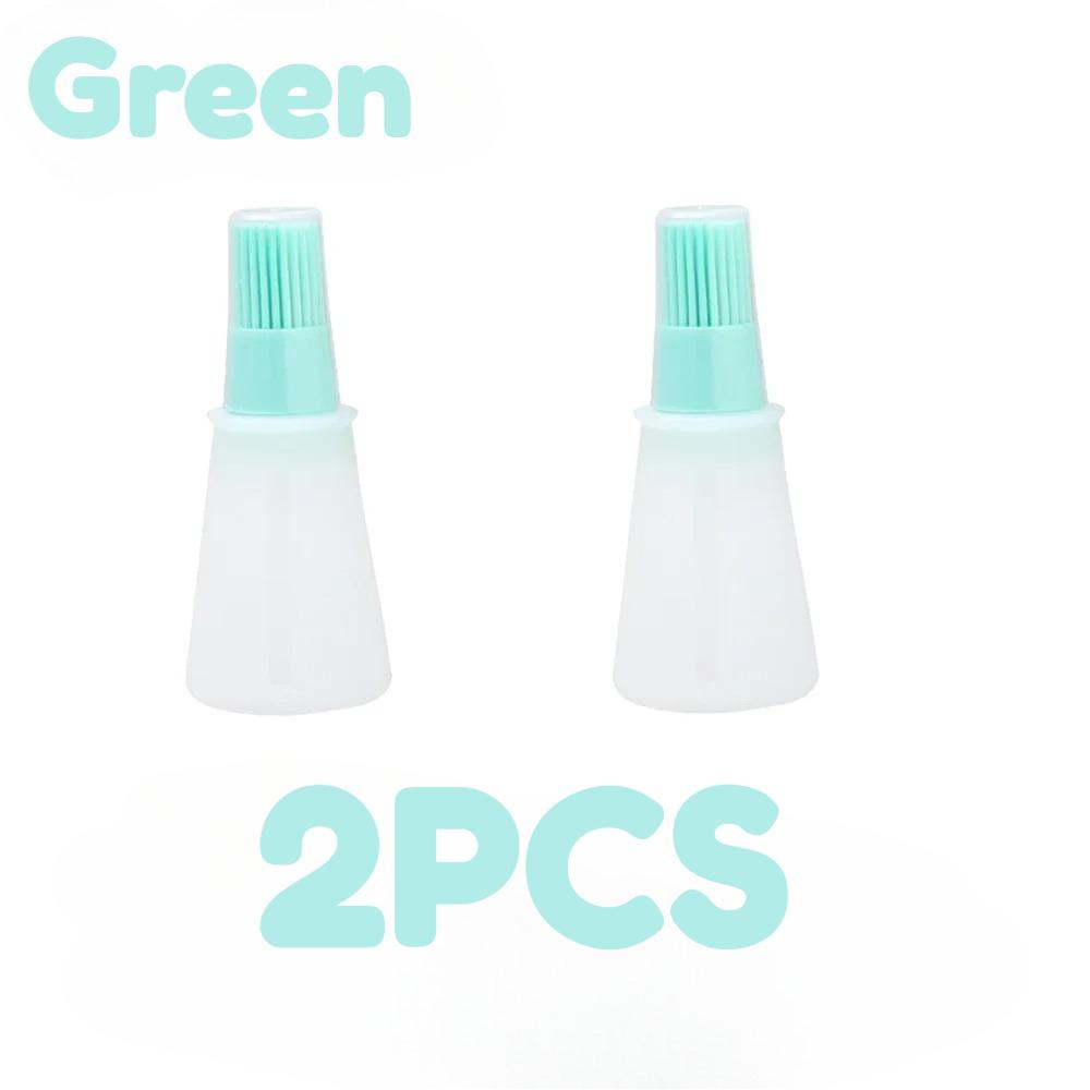 2PCS Silicone Oil Bottle Brush Grill Oil Brushes High Temperature Resistant Basting Brush Liquid Oil Pastry Kitchen Baking Tool