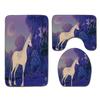 Unicorn Bathroom Floor Mat Toilet Three-Piece Set