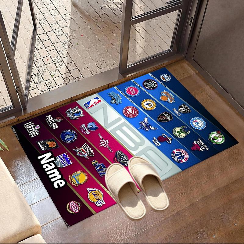 Benutzerdefinierter Name Personalisierter Basketball Druck Teppich, Vielseitiger Wohnkultur Teppich, für Spielzimmer, Wohnung, Balkon, Eingangsbereich, Flur Geschenk